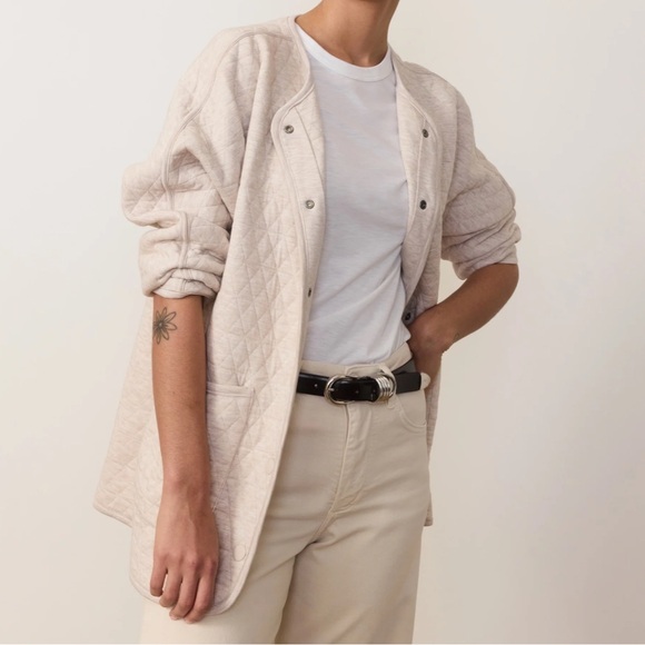 MARINE LAYER Corbet Quilted Liner Jacket in Warm‎ Oatmeal size Large - Picture 11 of 13